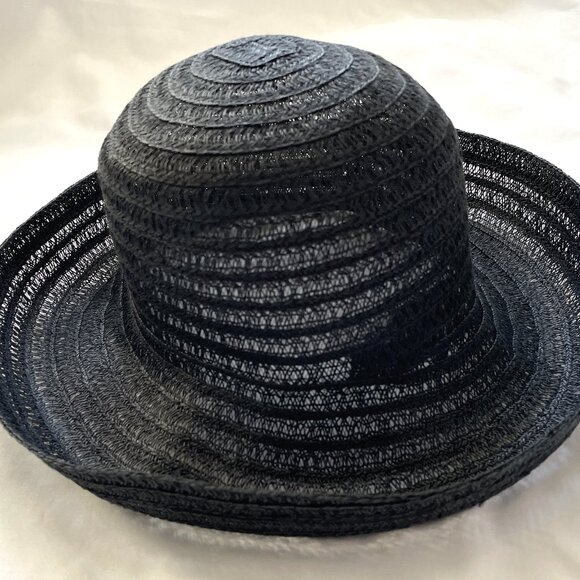 NWT BETMAR New York Black Packable Floppy Sun Hat #179 - Picture 1 of 5